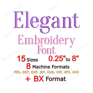Elegant Embroidery Font, BX Font, Monogram Alphabet Machine Embroidery Design, pe Font for Embroidery, Small Embroidery font PES, BX dst jef