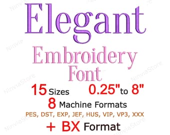 Elegant Embroidery Font, BX Font, Monogram Alphabet Machine Embroidery Design, pe Font for Embroidery, Small Embroidery font PES, BX dst jef