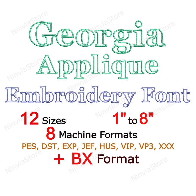 Applique Embroidery Font Machine Embroidery Design Etsy