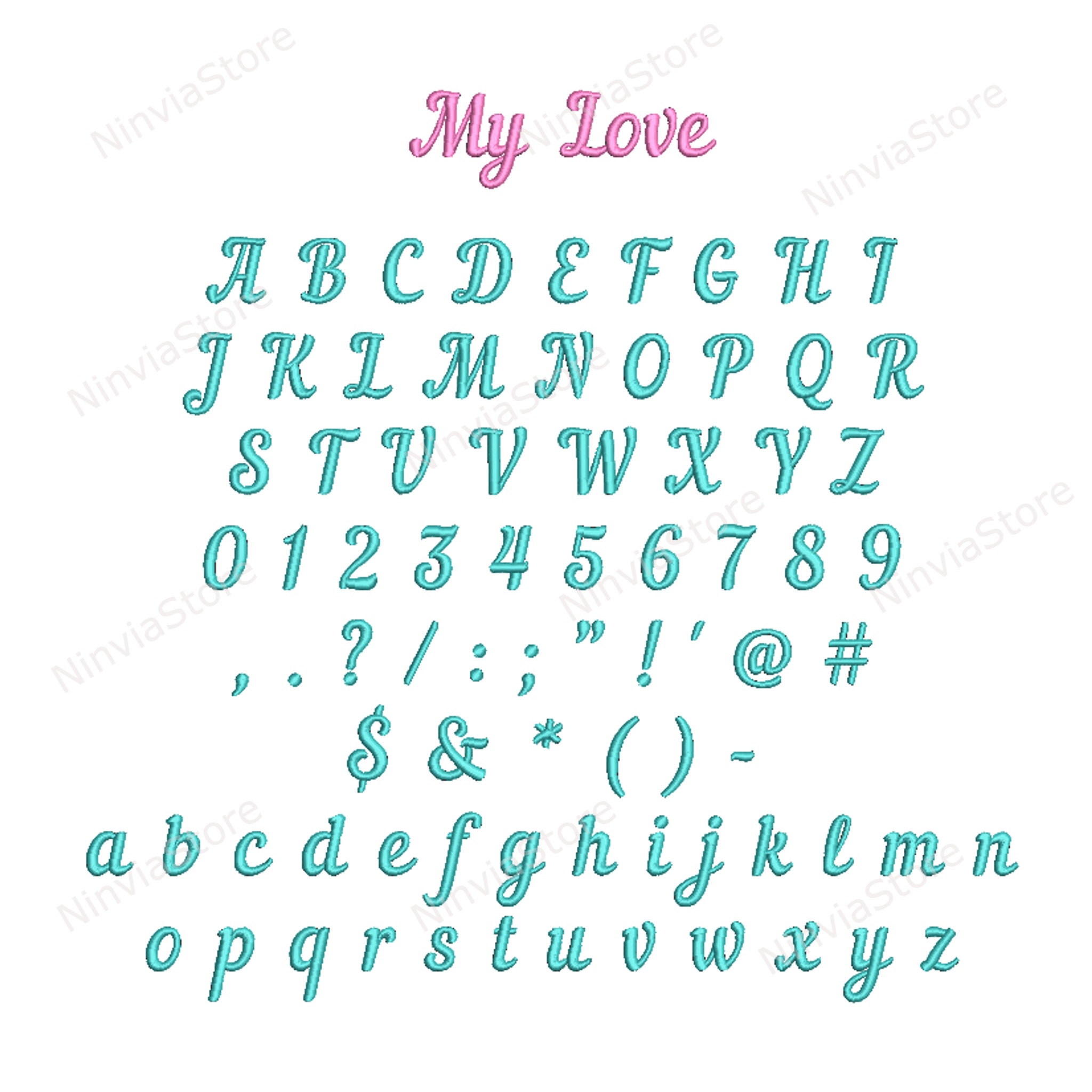 BX Embroidery Script Font Bundle, BX Font for Embroidery, Machine ...
