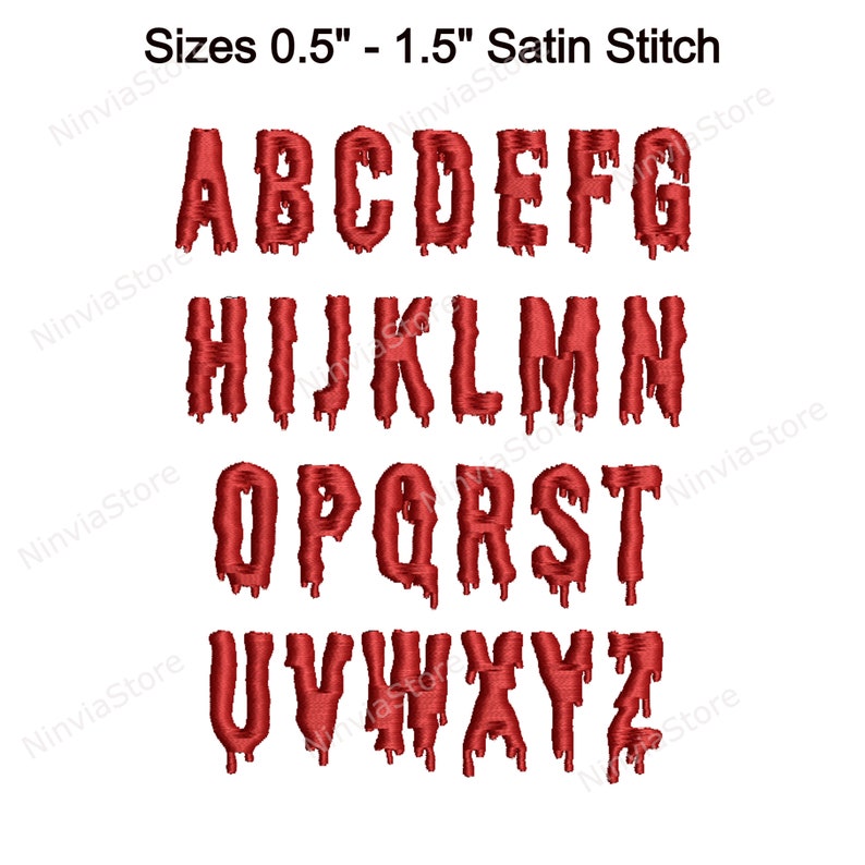 Halloween Embroidery Font BX Font for Embroidery PES Etsy