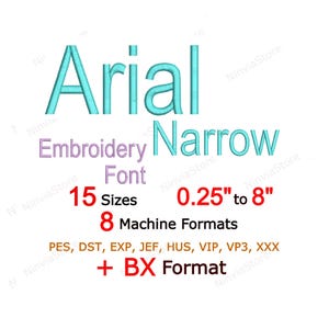 Arial Narrow Embroidery Font - Alphabet Machine Embroidery Design - Monogram Small Letters BX PES + 7 Formats