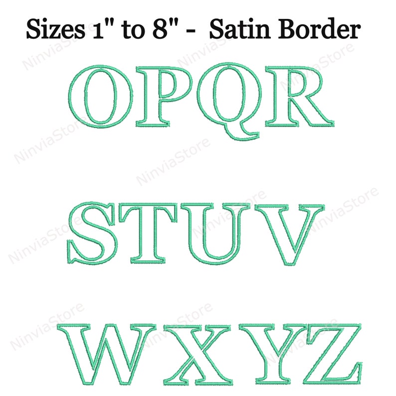 Applique Embroidery Font Machine Embroidery Design Etsy