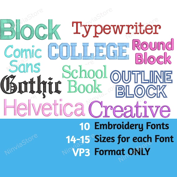 VP3 Embroidery Font Bundle Monogram Alphabet Embroidery Etsy