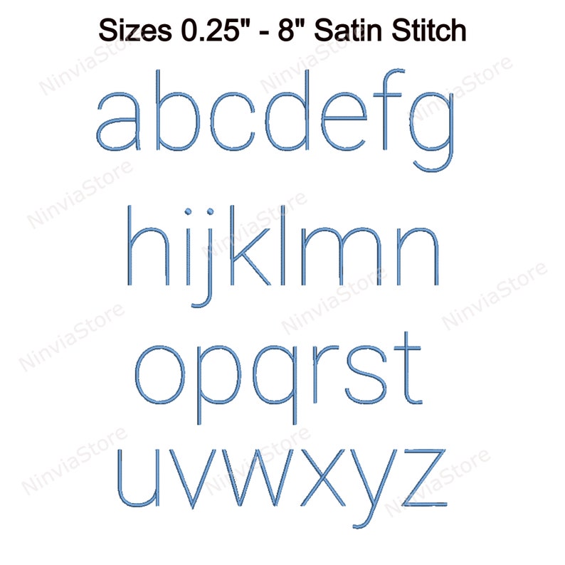 Thin Block Embroidery Font Block BX Font Monogram Alphabet - Etsy