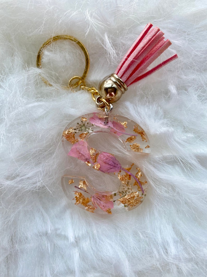 Dried Flower Resin Keychains