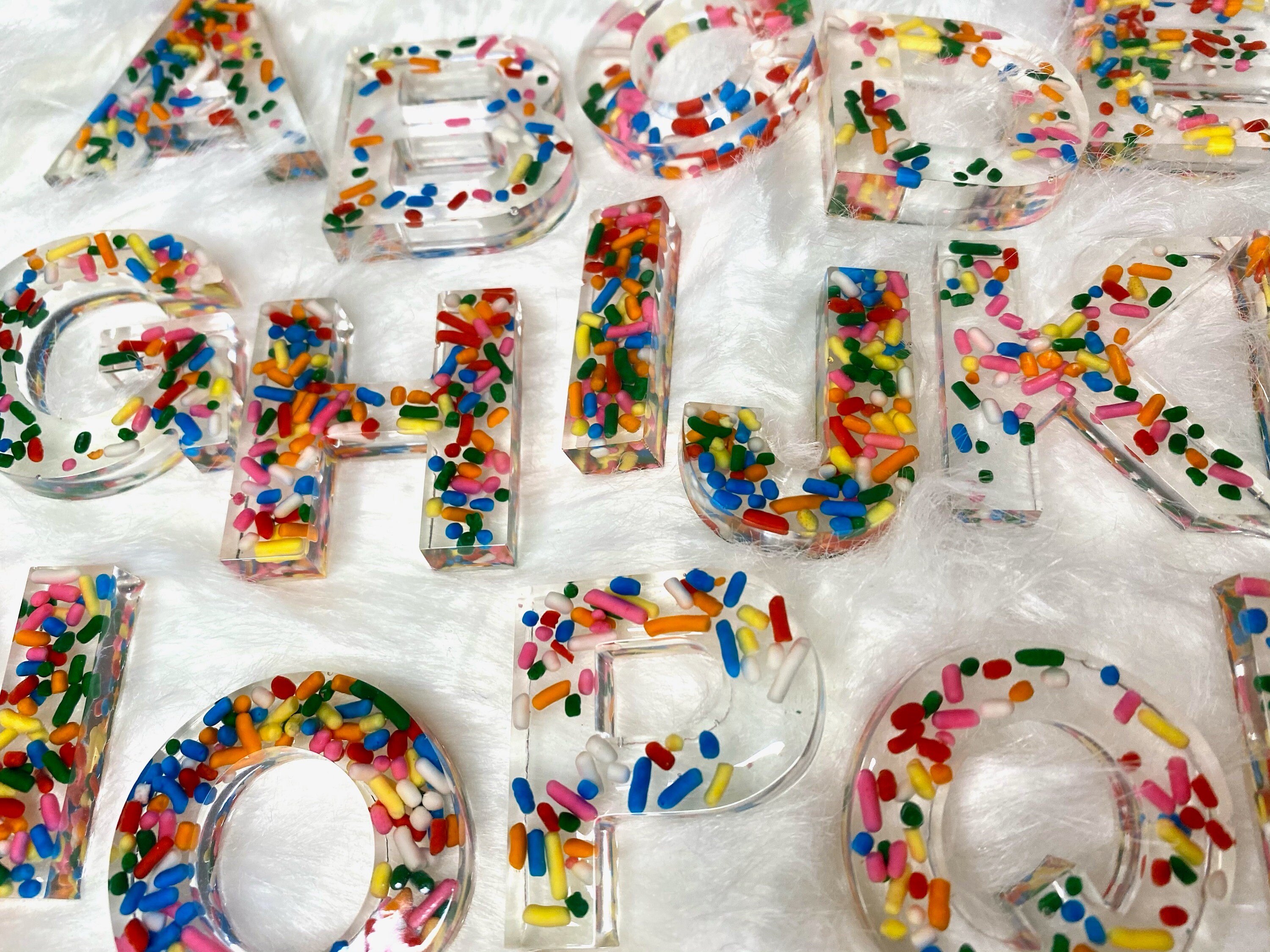 Customizable Resin Learning Sprinkles Alphabet Set Etsy