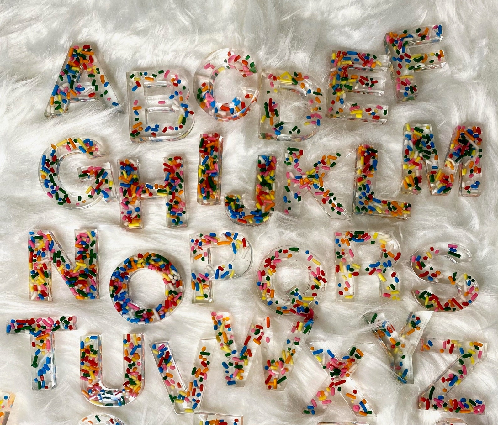 Customizable Resin Learning Sprinkles Alphabet Set Etsy