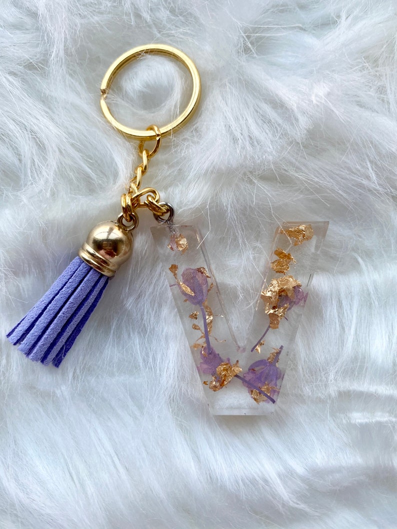Dried Flower Resin Keychains