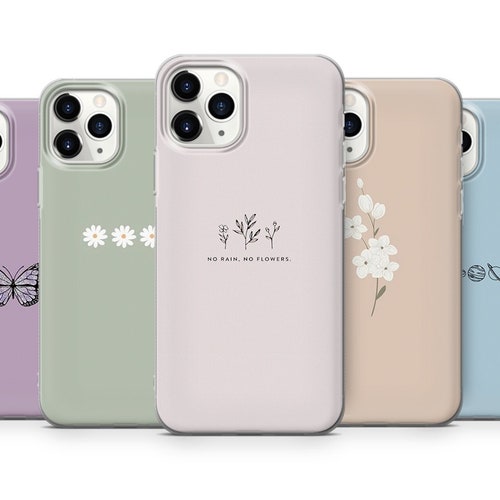 Cute Minimalist Phone Case Flowers Cover Fit for Iphone 14 - Etsy UK