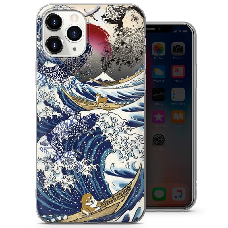 Japanese Wave Phone Case Kanagawa Great Wave Cover Fit for Etsy UK