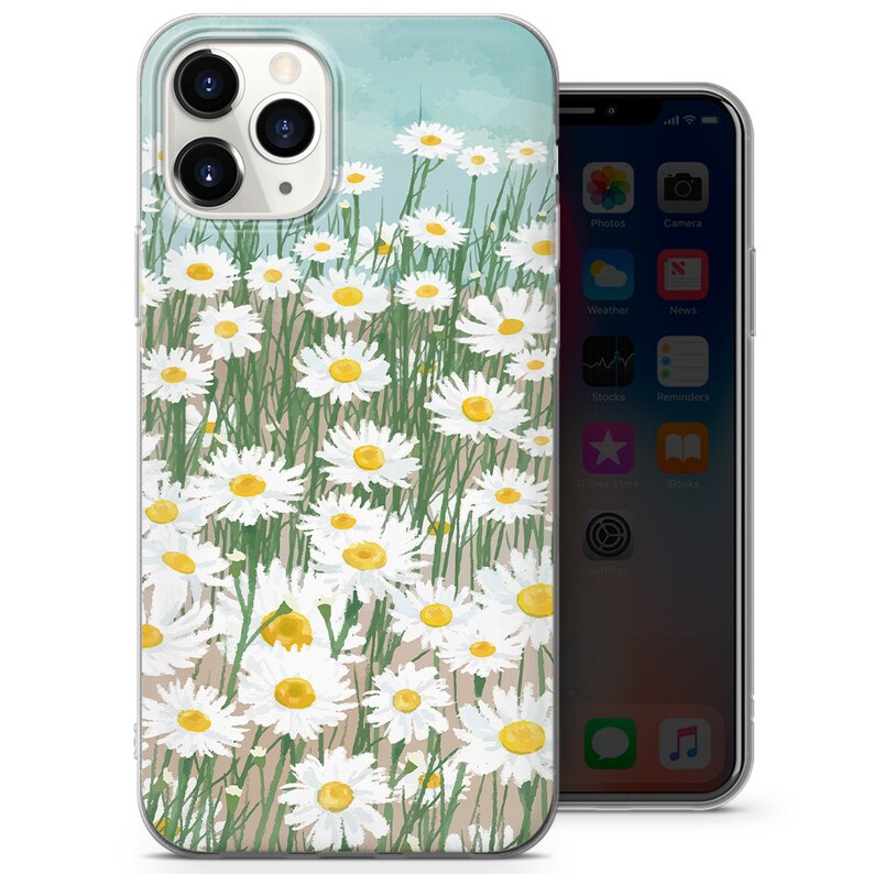 Daisy Flower Phone Case Aesthetic Daisy Cover Iphone 13 12 Etsy
