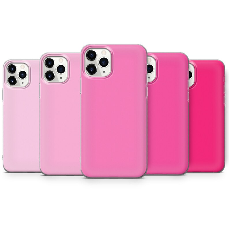 Pink Pastel Phone Case Hot Pink Cover Fit for Iphone 13 12 Etsy