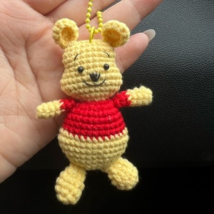 Handmade crochet Winnie the Pooh keychain