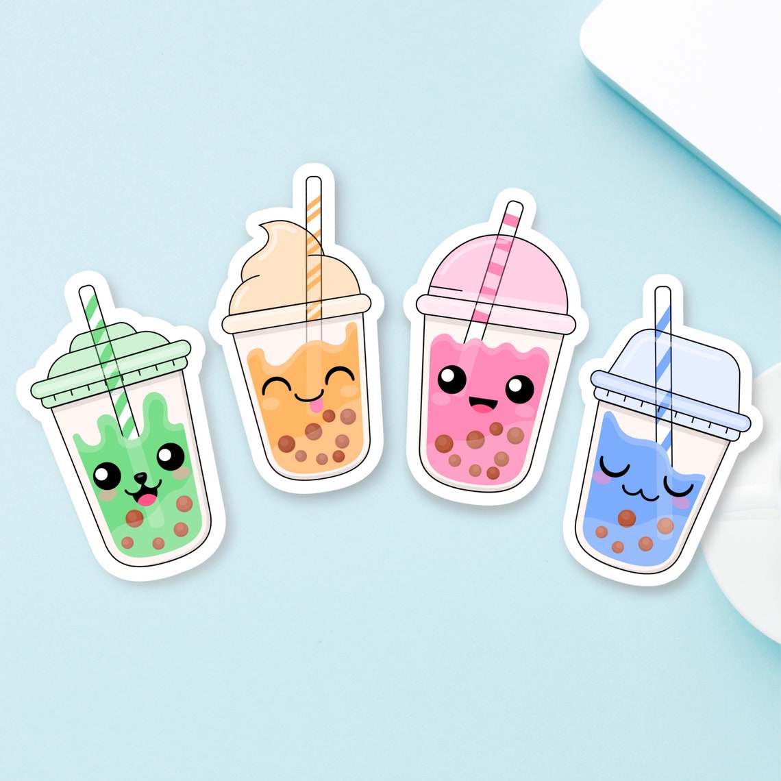 Boba Sticker. Cute Boba Sticker Cute Bubble Tea Sticker | Etsy