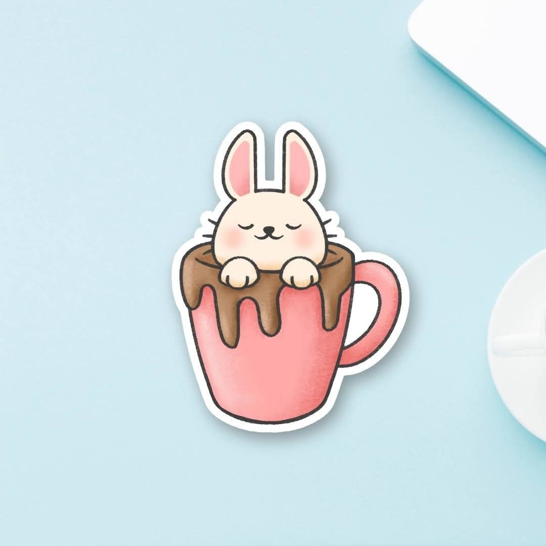 Rabbit Sticker Cute Bunny Sticker Cute Rabbit Sticker - Etsy