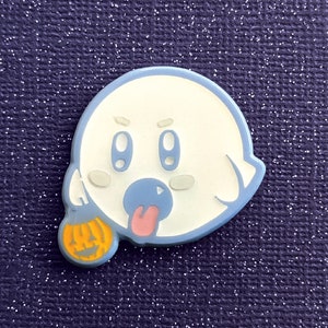 Kirby / Boo Halloween Enamel Pin image 1