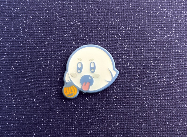 Kirby / Boo Halloween Enamel Pin image 1