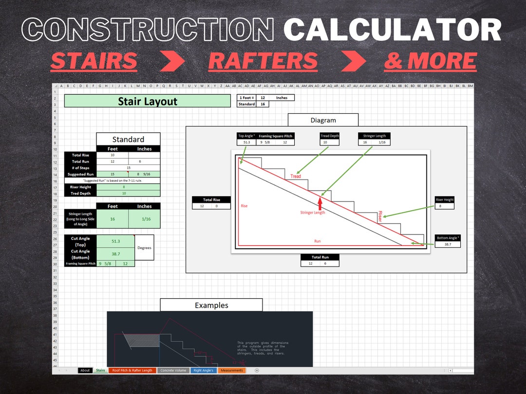 STAIR CALCULATOR [With Live Stair Plan Diagrams]