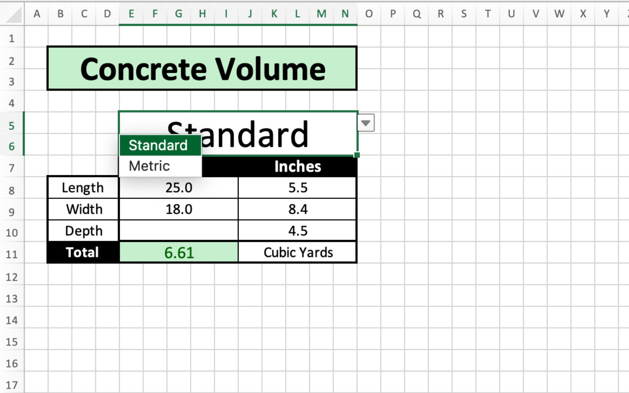 Concrete Steps Volume Calculator - Metric