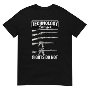 Teknologiförändringar Rättigheter Gör Inte T-shirt - Andra Tillägget 2A Rättigheter T-shirt - Gevärsutvecklingshistoria - Grundarna av fäderna 1776 Vapenrättigheter Kläder