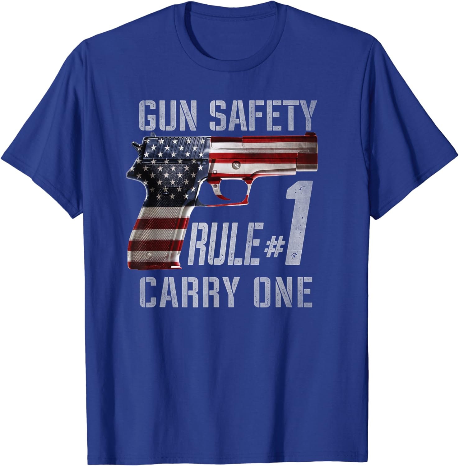 Gun Safety Rule 1 Carry One Pro 2nd Amendment American Flag Unisex T