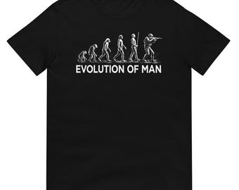 Camiseta "Evolución del Soldado" - Divertida camiseta de historia militar - Camiseta táctica de guerrero moderno - Ropa histórica de veterano patriótico de 1776
