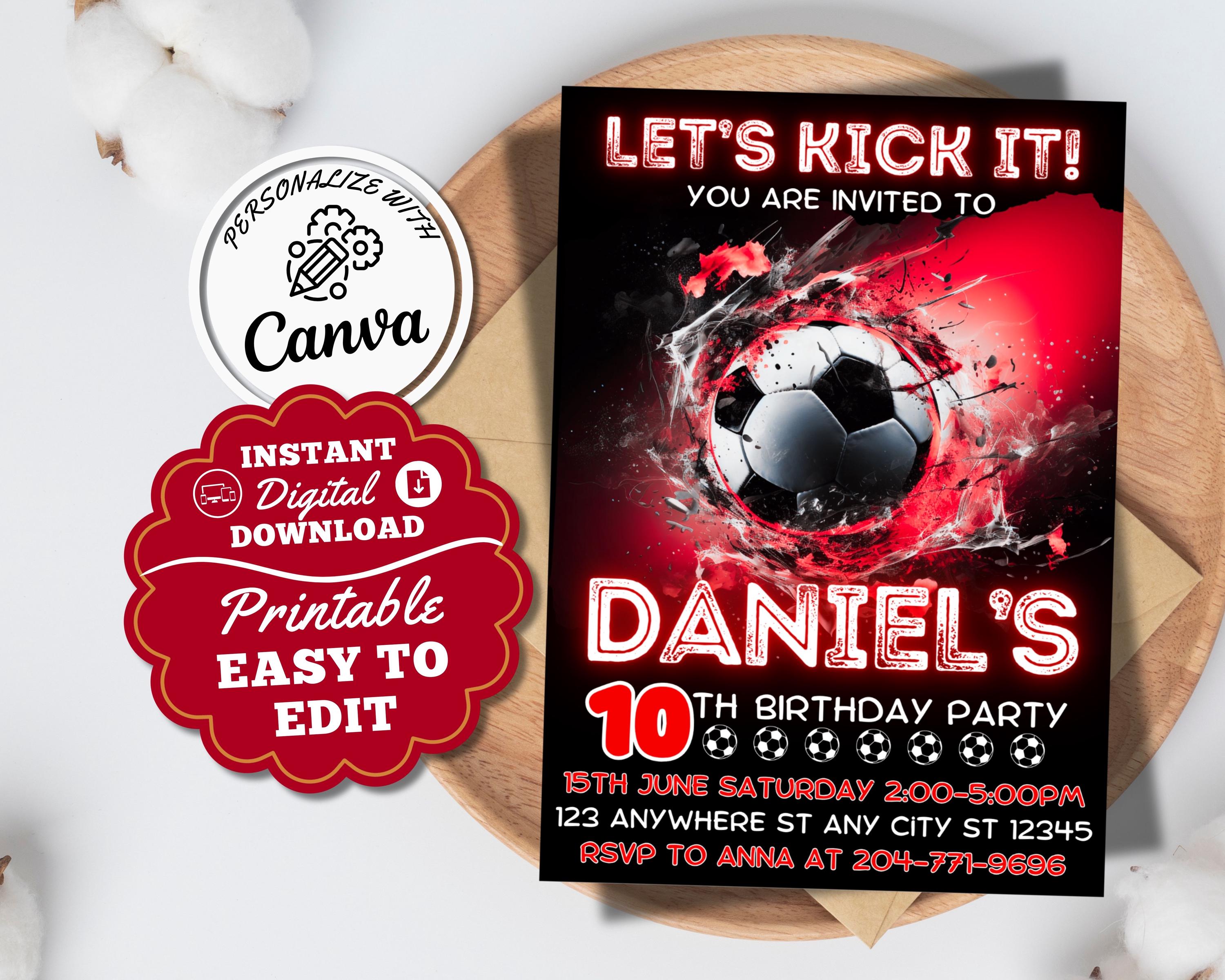 Football Pop-Up Birthday Card - Soccer Themed Greeting Card With Voucher