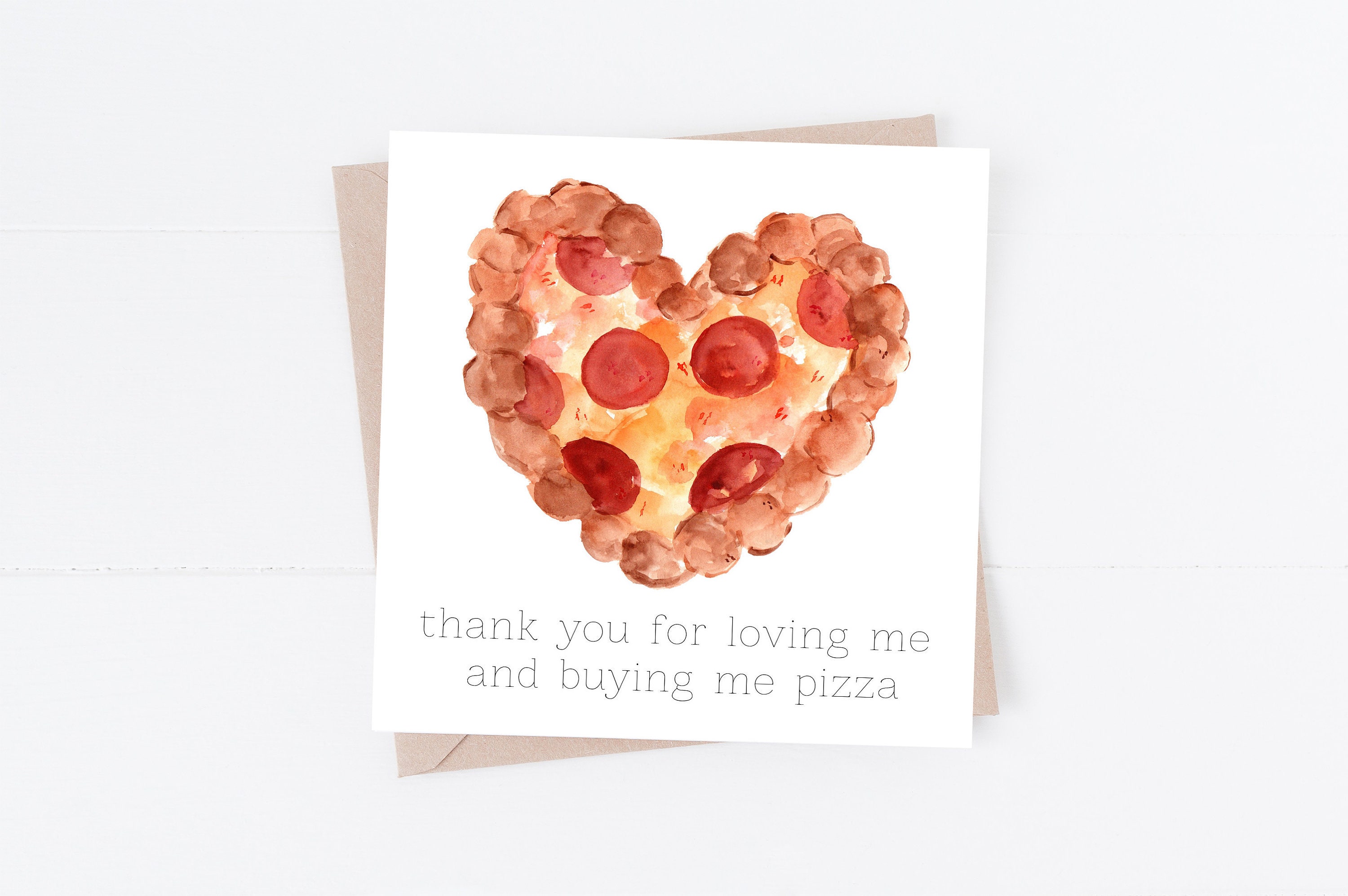 Valentine's Day Card. Pizza Valentine's Day Card. Etsy UK