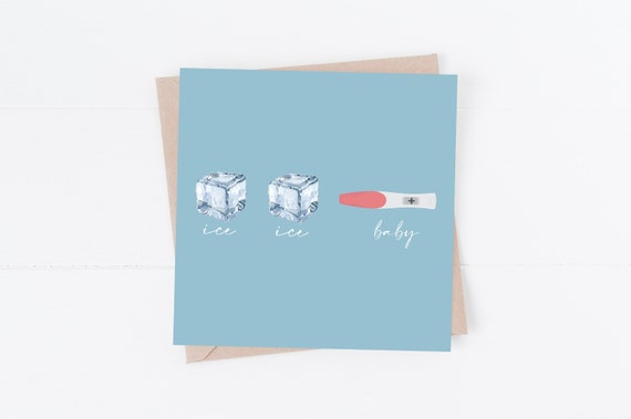 New Baby Pregnant Ice Ice Baby Reveal Cards Pregnancy Announcement Cards New Baby Pregnant Ice Ice Baby Reveal Cards Pregnancy Announcement Cards