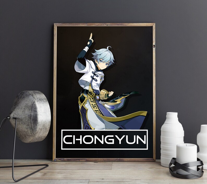 Digitale Download Print Digital Image Printable Wall Art Genshin Impact Poster Chongyun