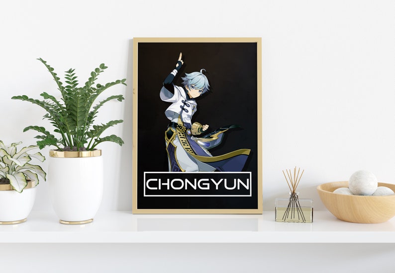 Digitale Download Print Digital Image Printable Wall Art Genshin Impact Poster Chongyun