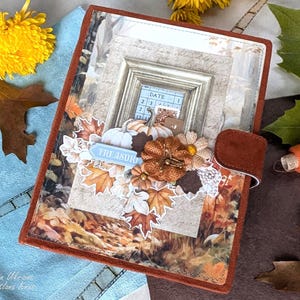Handmade Fall Photo Album “Treasure” Scrapbook family Photo album