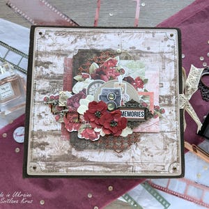Scrapbook Photo album, personalized family woman album “Memories”