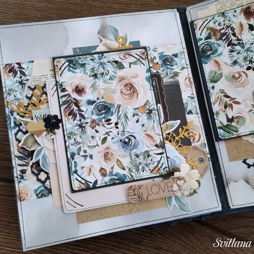 Scrapbook Photo album, personalized shops Valentine's Day love story album