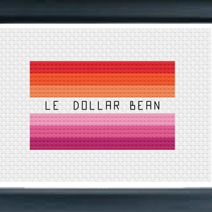 Lesbian Pride Flag PDF cross stitch pattern