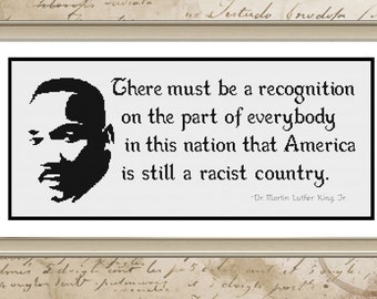 Patrón de punto de cruz PDF de MLK