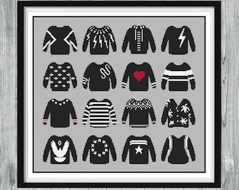 Schitts Creek David Sweaters Cross Stitch Pattern