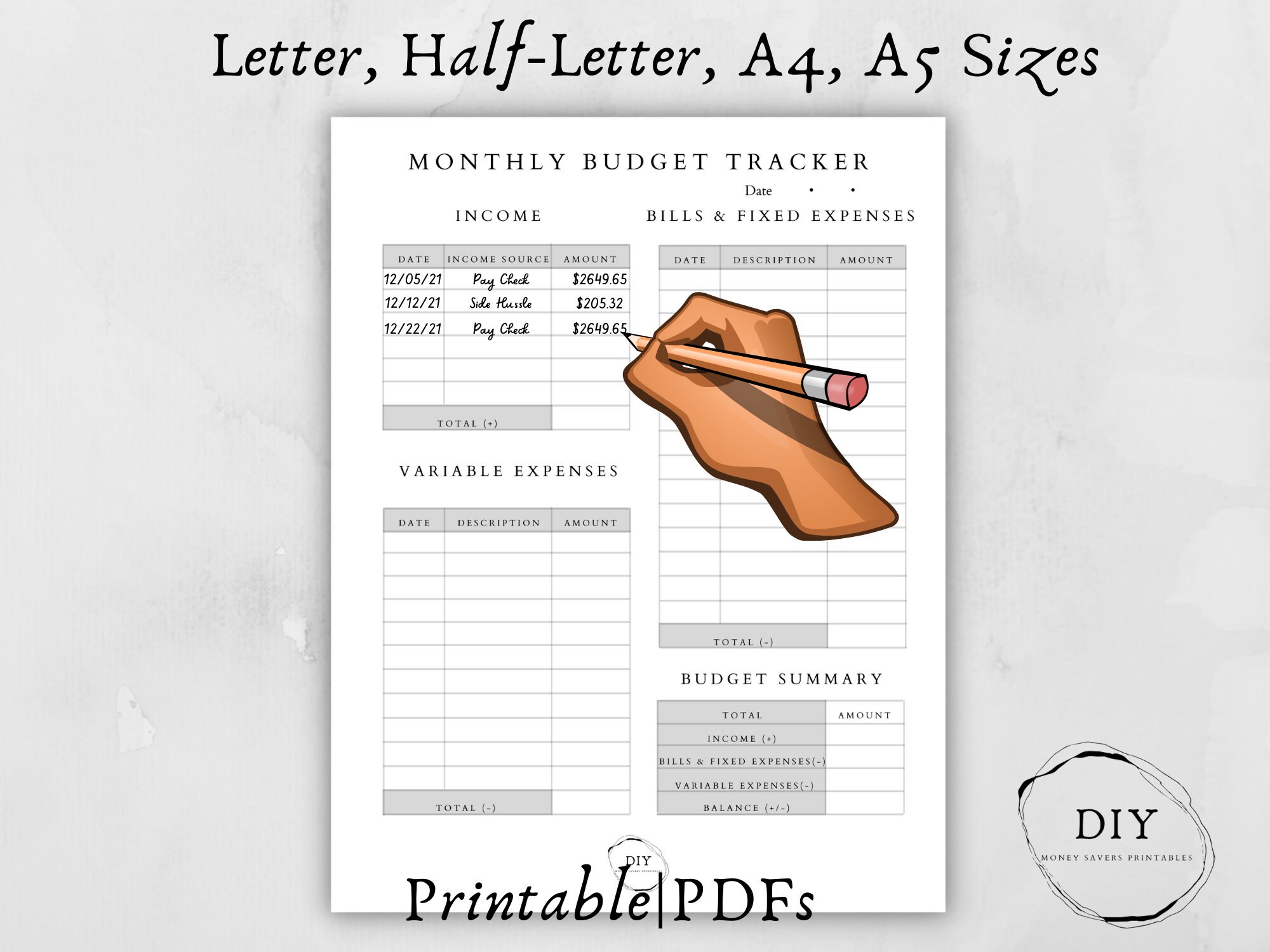 Budget [tracker]-expense Tracker-spending Tracker-money Tracker-finance ...