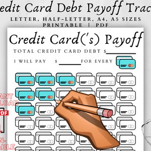 Debt Tracker Printable-Saving Tracker-Debt Tracker-Savings Tracker-Debt Free-Credit Card Tracker-Savings-Get Out Of Debt-Credit Card Debt