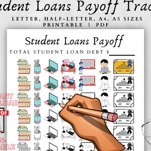 Student Loan Debt Tracker-Student Loan Tracker-Student Loan Payoff-Debt Payoff Tracker-Student Loan Tracker-Student Loan-Savings Tracker