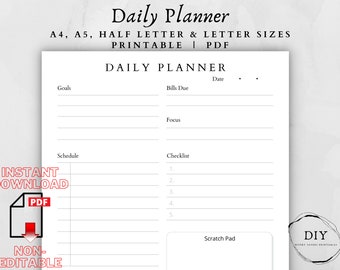 Daily [Planner 2023]-Daily Planner-Daily Schedule-Hourly Planner Pdf-Best Daily Planner-Printable Planner-Best 2023 Planner-Day Planner 2023