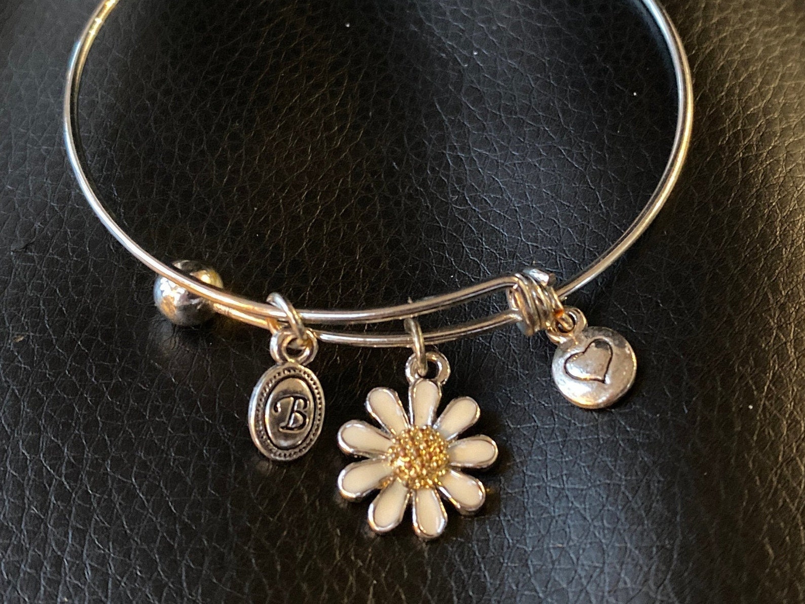 Brighton Expandable Wire Charm Bracelet With Flower & Heart Etsy