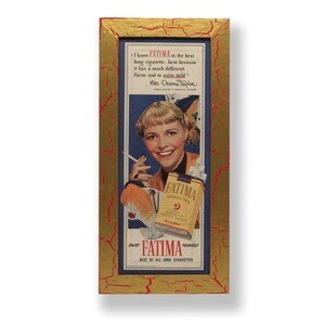 fatima cigarettes poster Turkish Vintage Advertising Art Print 1952 Fatima Cigarettes Ad -