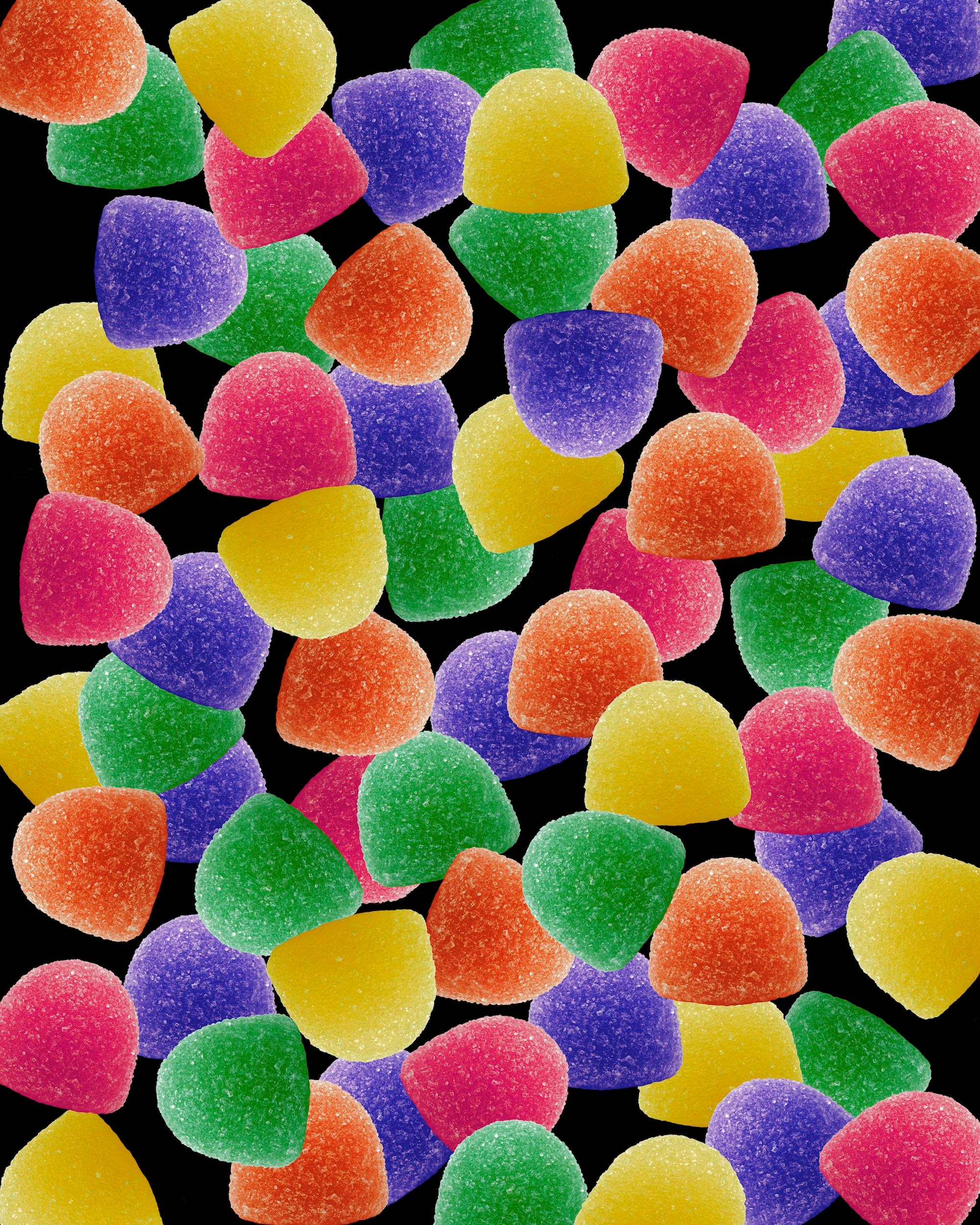 Art Print A Photograph of Gumdrops on a Black Background. - Etsy