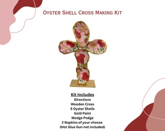 Oyster Shell Cross Craft Kit | DIY Oyster Shell Art