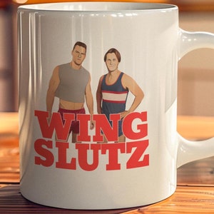 WING SLUTZ Tazza divertente Brooklyn 99 Nine Nine Spettacolo comico televisivo preferito - Regalo perfetto per un fan / Hitchcock e Scully Flat Top e il Freak