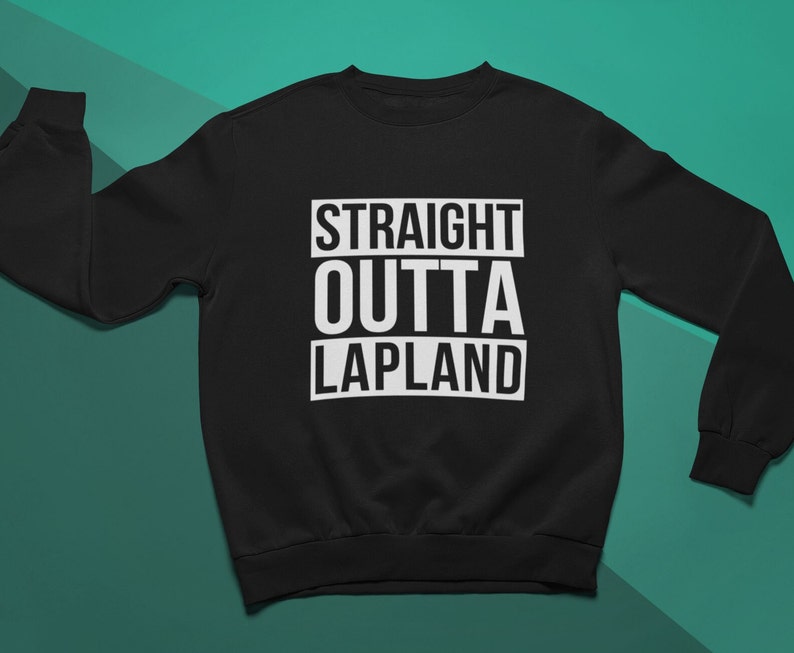 Straight Outta Lapland Funny Sweater Christmas Jumper North Pole Santas