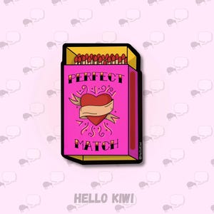 Tattoo Style Art Perfect Match Waterproof Sticker, Valentine&#39;s or Wedding Gift for Cool Couples, Durable Sticker for Water Bottle, Laptop