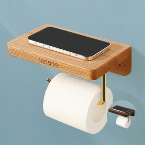 Toilet Paper Holder With Shelf 